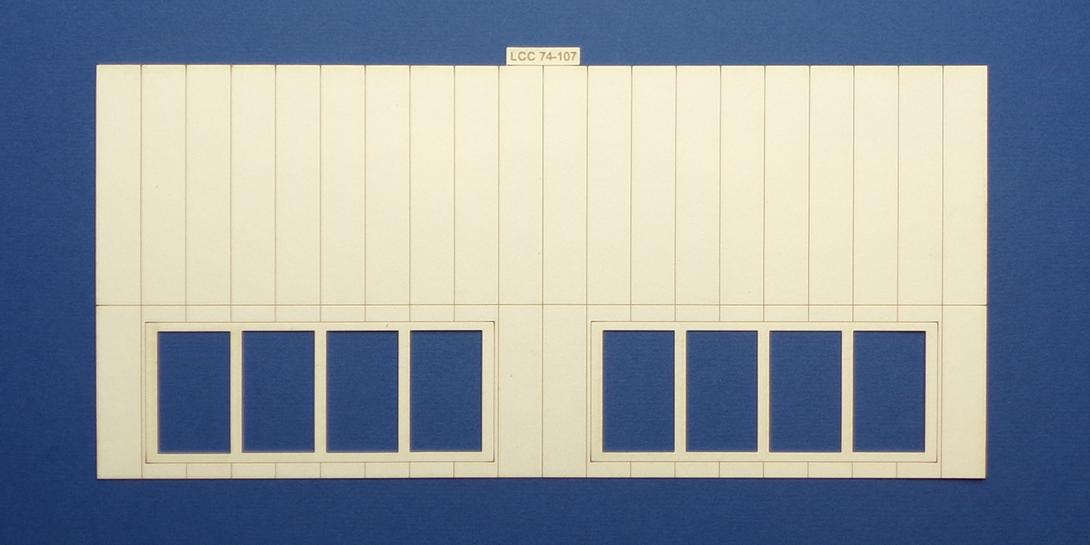 LCC 74-107 O gauge north light style engine shed roof panel Roof panel for the north light style engine shed.